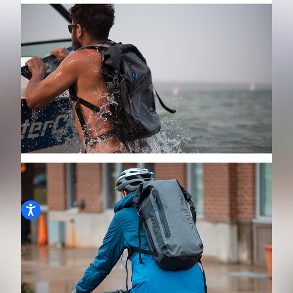 Stahlsac Storm 26L Waterproof Backpack Roll Top Construction - Picture 2 of 12